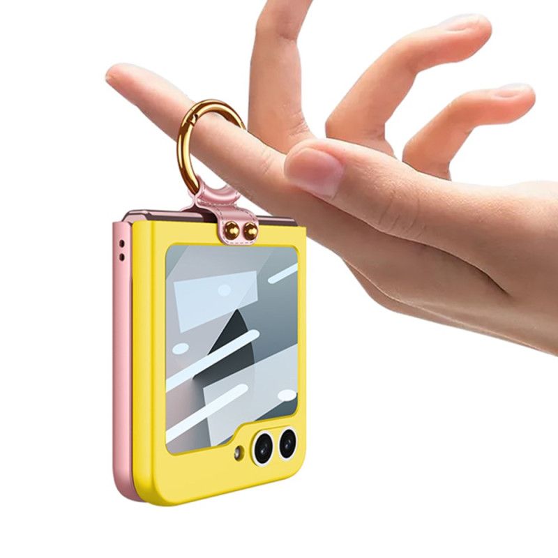 Deksel Samsung Galaxy Z Flip 7 Fe Magnetisk Hengselbeskytter Og Tofarget Stativ Beskyttelse Deksel