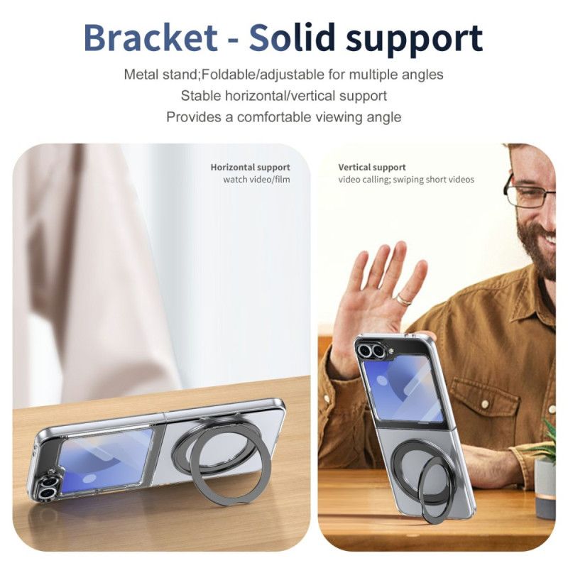 Deksel Samsung Galaxy Z Flip 7 Fe Magnetisk Stativ Og Hd-skjermbeskytter