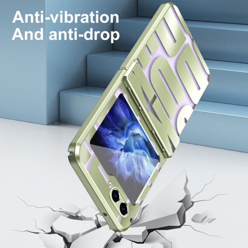 Deksel Samsung Galaxy Z Flip 7 Fe Mobildeksel Bokstaver Med Herdet Glassfilm