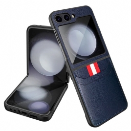 Deksel Samsung Galaxy Z Flip 7 Fe Mobildeksel Kortholder Med Litchitekstur