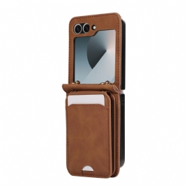 Deksel Samsung Galaxy Z Flip 7 Fe Mobildeksel Kortholder Og Skulderstropp