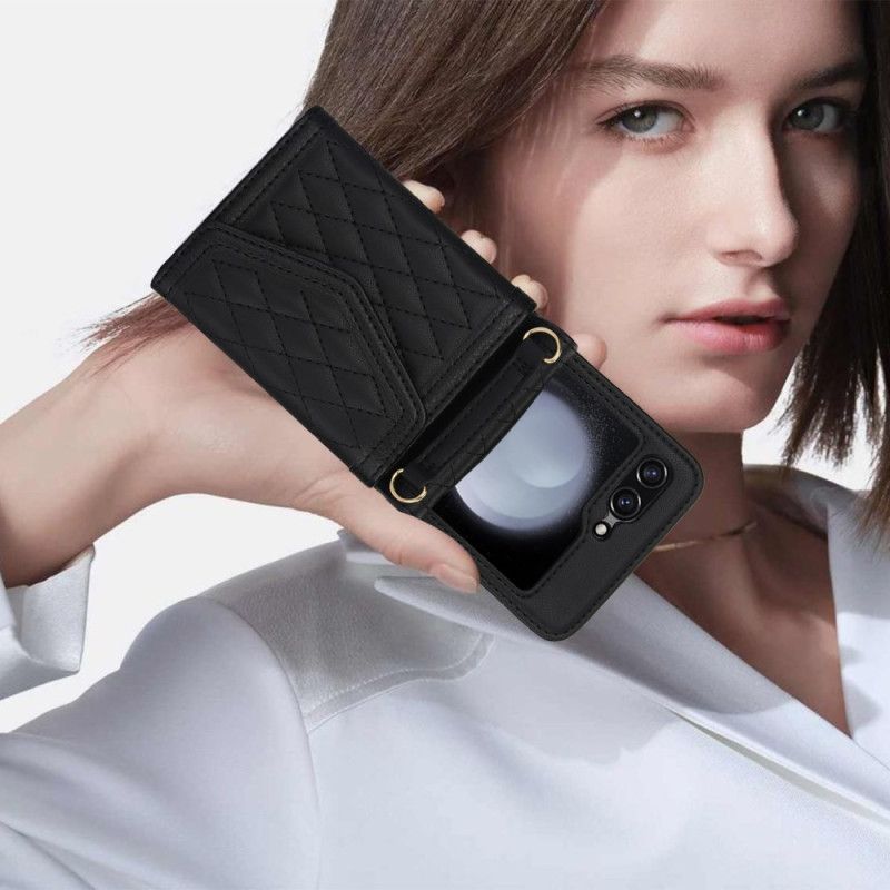 Deksel Samsung Galaxy Z Flip 7 Fe Mobildeksel Kortholder Skulderstropp Og Snor