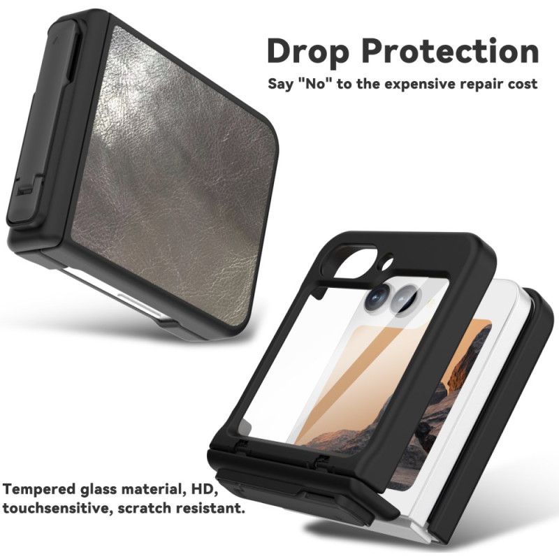 Deksel Samsung Galaxy Z Flip 7 Fe Mobildeksel Læreffekt Med Stativ