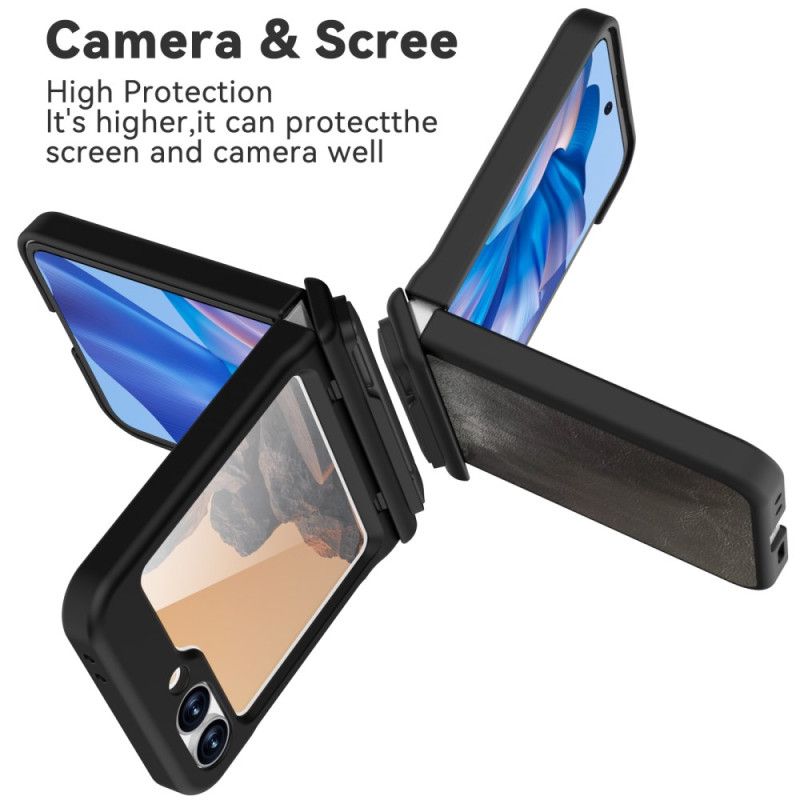 Deksel Samsung Galaxy Z Flip 7 Fe Mobildeksel Læreffekt Med Stativ