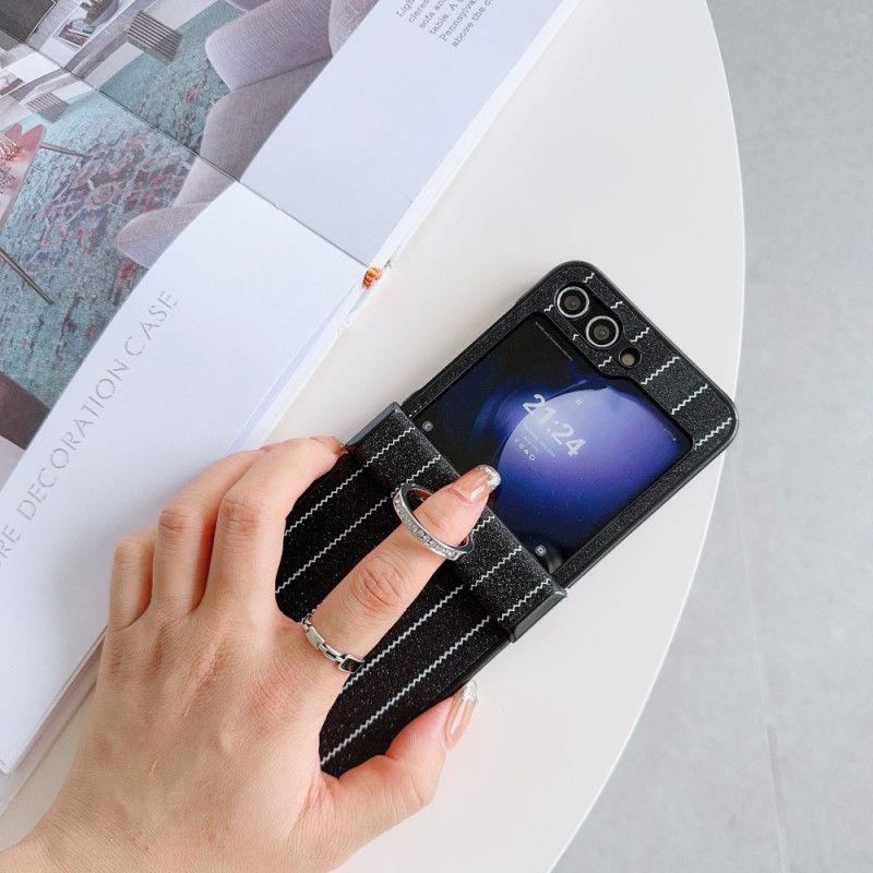 Deksel Samsung Galaxy Z Flip 7 Fe Mobildeksel Ring Med Stripete Design