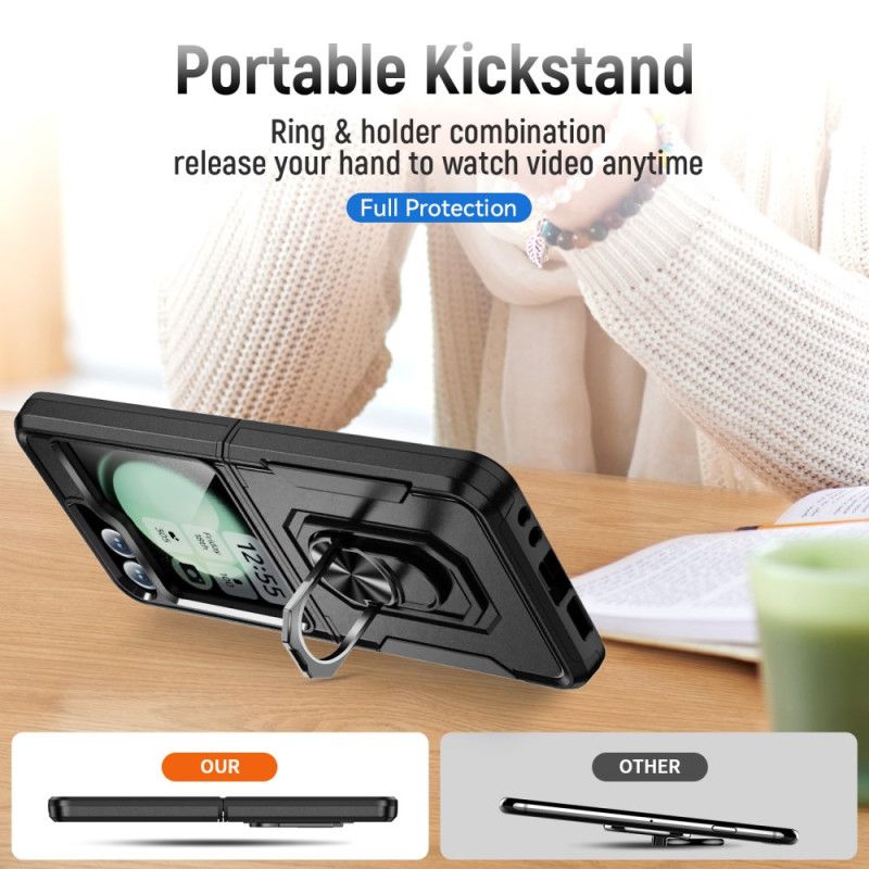 Deksel Samsung Galaxy Z Flip 7 Fe Mobildeksel Robust Med Ringstativ