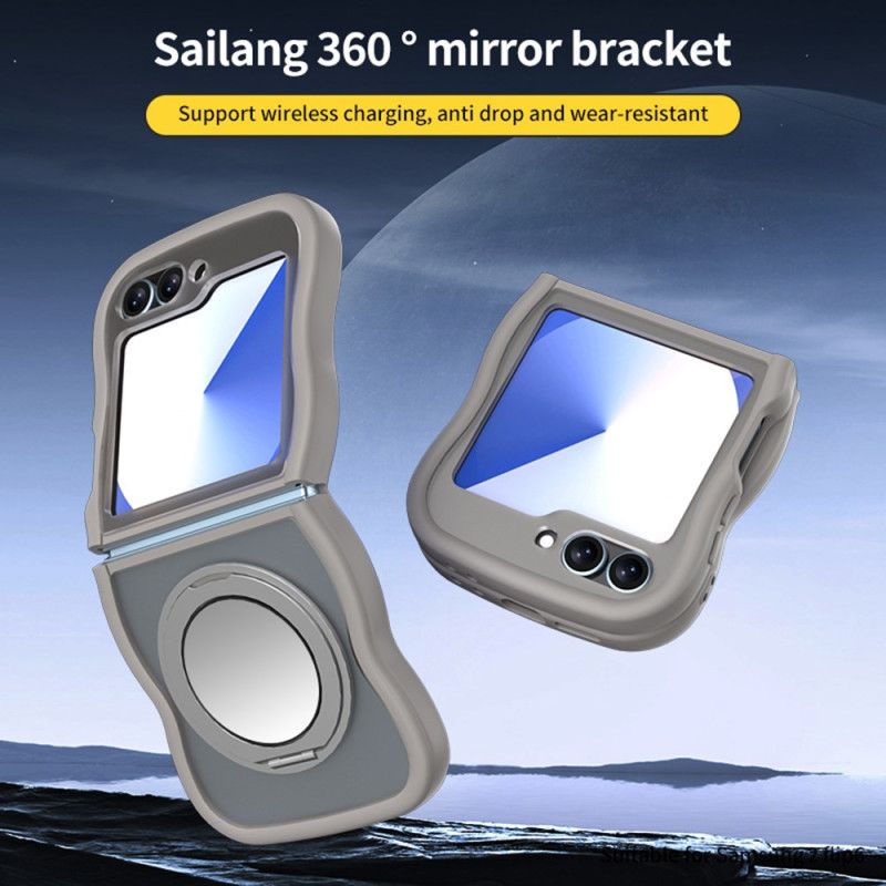 Deksel Samsung Galaxy Z Flip 7 Fe Mobildeksel Roterende Stativ Og Innebygd Speil