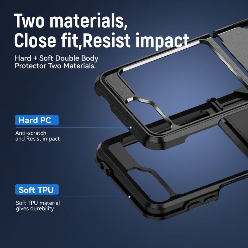 Deksel Samsung Galaxy Z Flip 7 Fe Robust Metalleffekt