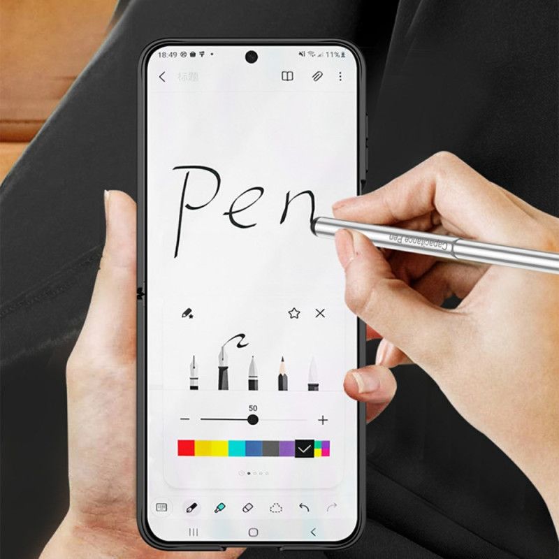 Deksel Samsung Galaxy Z Flip 7 Fe Stylus Og Magnetisk Hengsel