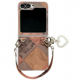 Deksel Til Samsung Galaxy Z Flip 7 Fe Diamantmønster Med Stropp