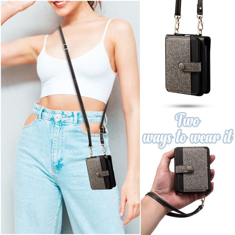 Deksel Til Samsung Galaxy Z Flip 7 Fe Kortholder Og Snor