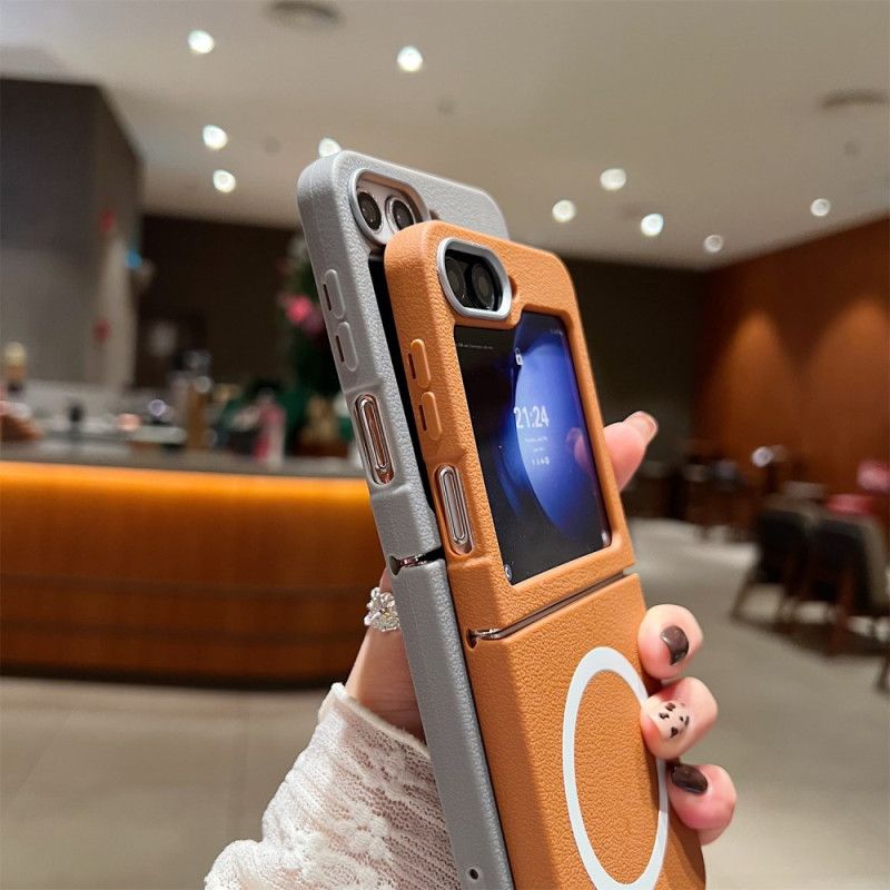 Deksel Til Samsung Galaxy Z Flip 7 Fe Lærtekstur