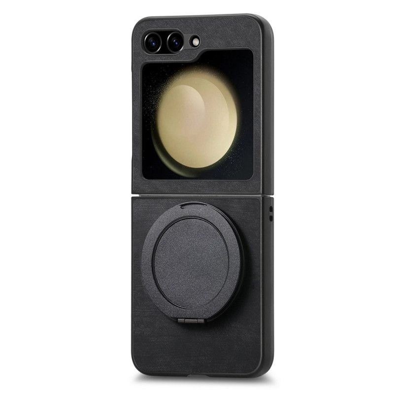 Deksel Til Samsung Galaxy Z Flip 7 Fe Semsket Skinneffekt Med Roterende Stativ