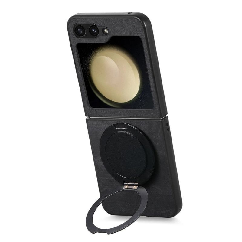 Deksel Til Samsung Galaxy Z Flip 7 Fe Semsket Skinneffekt Med Roterende Stativ