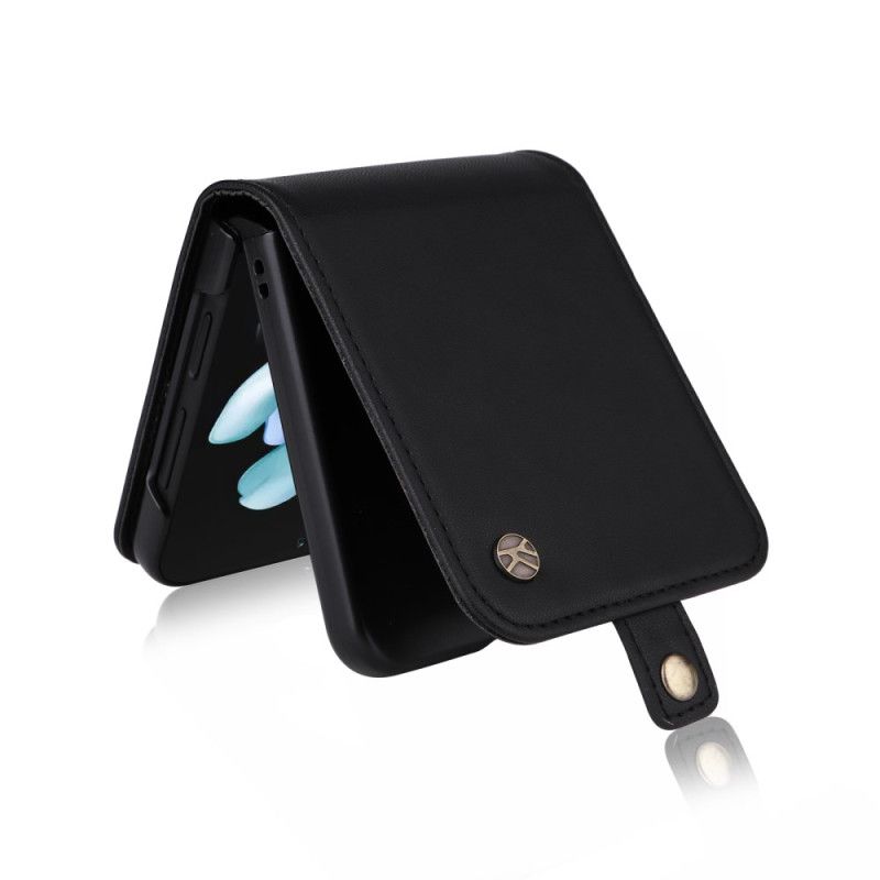 Etui Samsung Galaxy Z Flip 7 Fe Kortholder Og Lås Beskyttelse Deksel