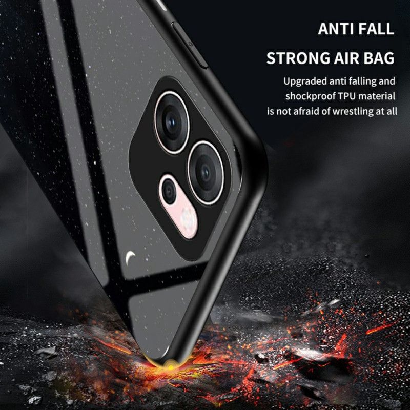 Deksel Oppo Reno 14f 5g Himmelsk Herdet Glass Beskyttelse Deksel