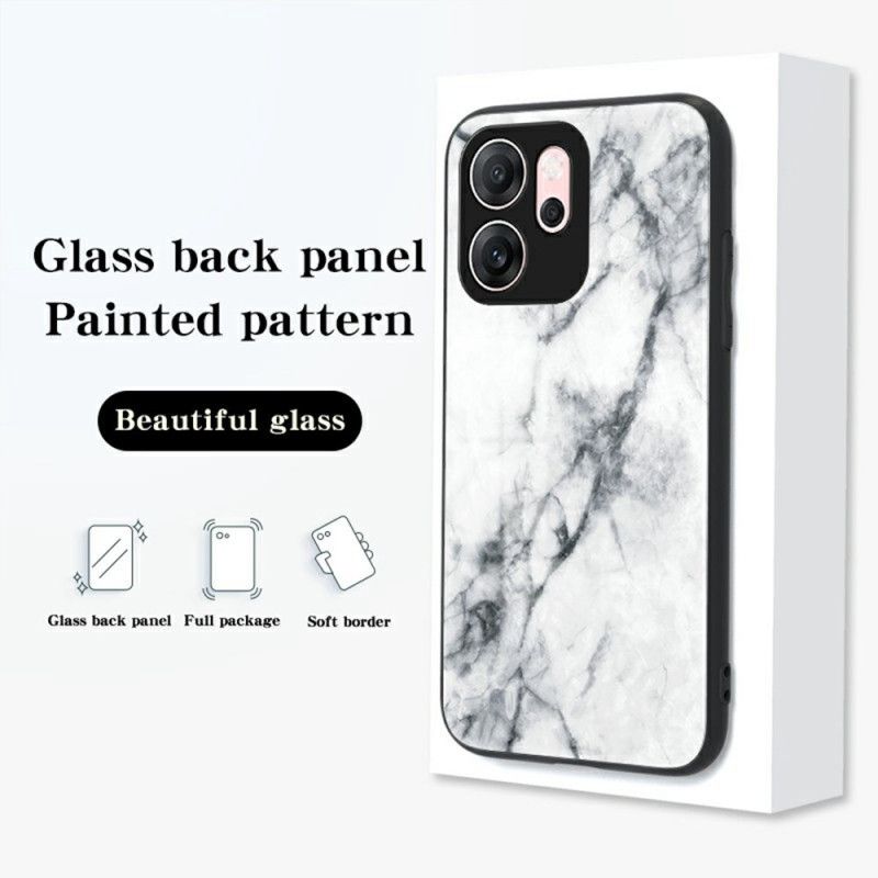Deksel Oppo Reno 14f 5g Marmorert Herdet Glass Beskyttelse Deksel