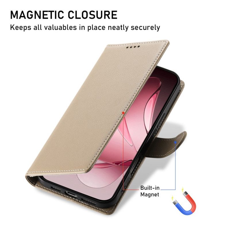 Folio Deksel Oppo Reno 14f 5g Ensfarget Beskyttelse Deksel