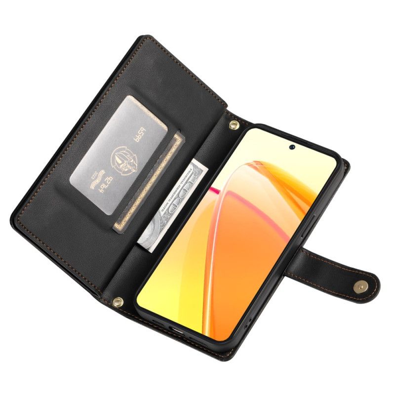 Folio Deksel Til Oppo Reno 14f 5g Lommebok Med Stropp Og Skulderstropp