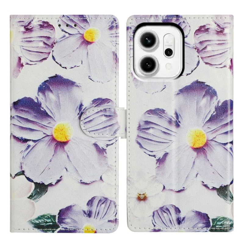 Folio Deksel Til Oppo Reno 14f 5g Vintage Blomster
