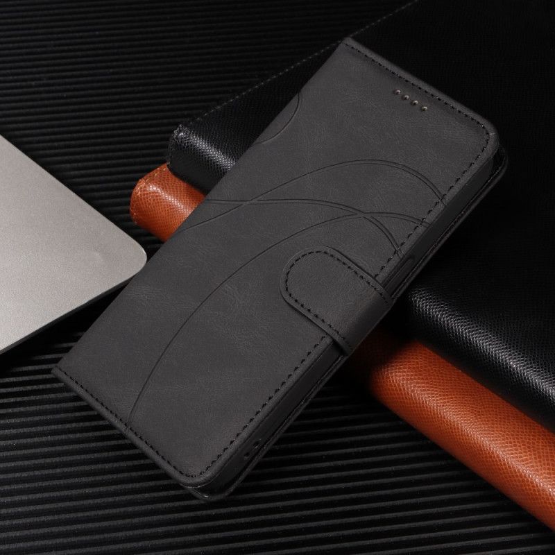 Lærdeksel Folio Deksel Oppo Reno 14f 5g Bølgete