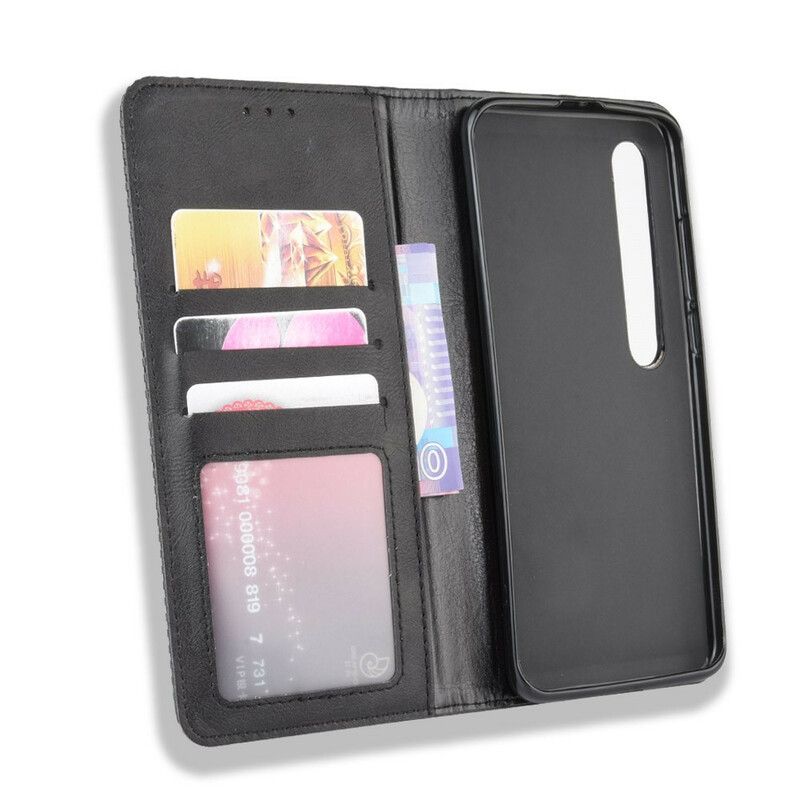 Beskyttelse Deksel Til Xiaomi Mi 10 / 10 Pro Folio Deksel Vintage Stilisert Skinneffekt