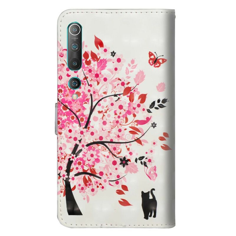 Folio Deksel Til Xiaomi Mi 10 / 10 Pro Rosa Tre Og Svart Katt