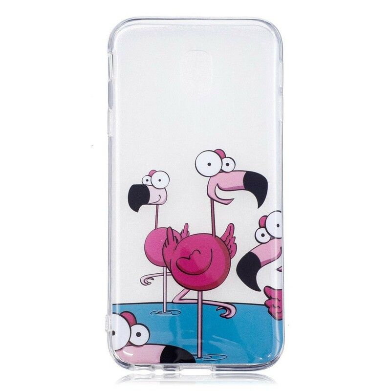Deksel Til Samsung Galaxy J3 2017 Morsomme Flamingoer