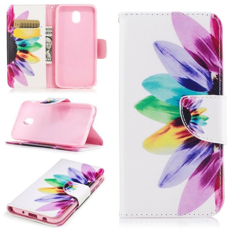 Folio Deksel Til Samsung Galaxy J3 2017 Akvarellblomst