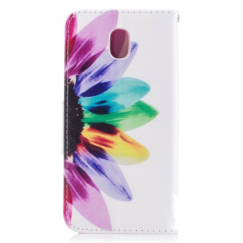 Folio Deksel Til Samsung Galaxy J3 2017 Akvarellblomst