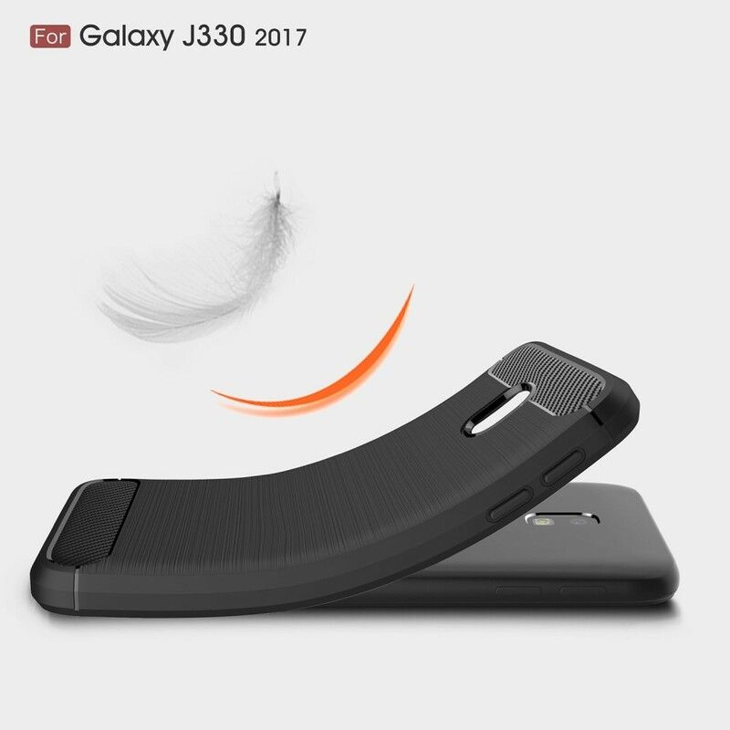 Mobildeksel Til Samsung Galaxy J3 2017 Børstet Karbonfiber