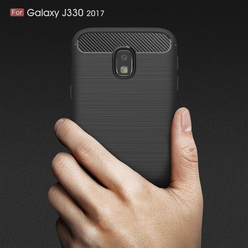 Mobildeksel Til Samsung Galaxy J3 2017 Børstet Karbonfiber