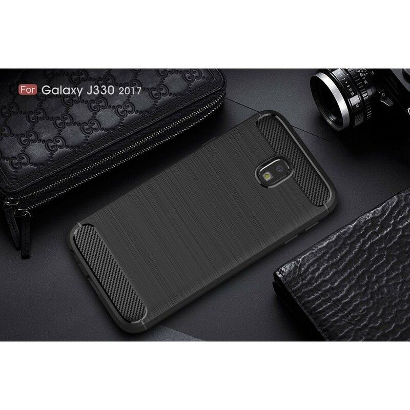 Mobildeksel Til Samsung Galaxy J3 2017 Børstet Karbonfiber