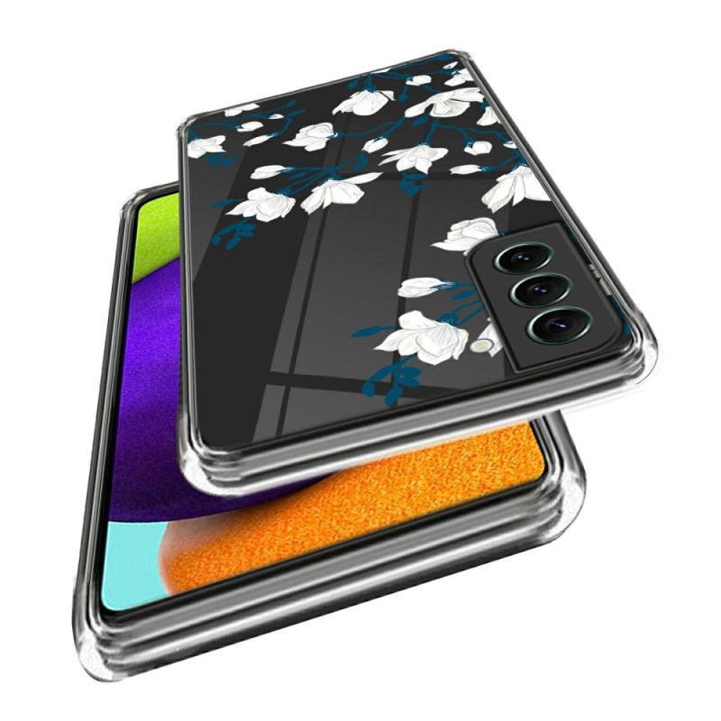 Deksel Samsung Galaxy S24 5g Mobildeksel Gjennomsiktige Magnoliaer