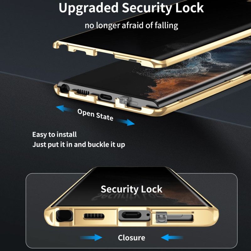 Deksel Til Samsung Galaxy S24 5g Anti-spionasje Med Metallramme