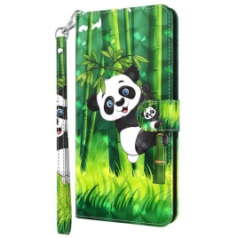 Lærdeksel Til Moto G51 5G Panda Og Bambus