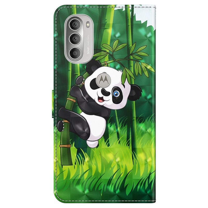 Lærdeksel Til Moto G51 5G Panda Og Bambus