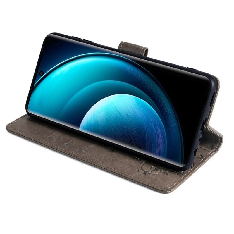 Folio Deksel Vivo X100 Pro Blomsterstropp