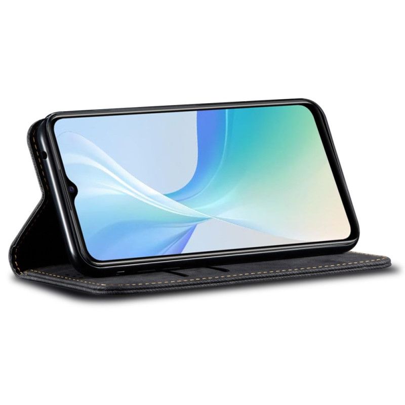 Folio Deksel Vivo X100 Pro Denimtekstur Beskyttelse Deksel