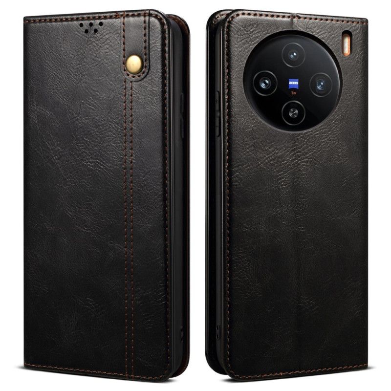 Folio Deksel Vivo X100 Pro Vokset Kunstskinn