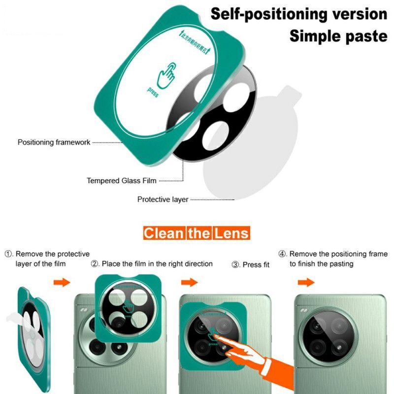 Herdet Glasslinsebeskytter For Vivo X100 Pro Selvposisjonerende Ramme (svart Versjon)