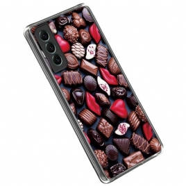 Deksel Til Samsung Galaxy S23 5G Fleksibel Sjokolade