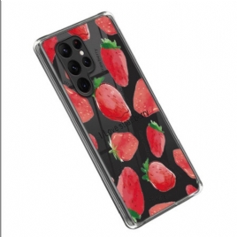 Deksel Til Samsung Galaxy S23 Ultra 5G Jordbær