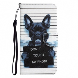 Lærdeksel Til Samsung Galaxy S23 Ultra 5G Med Kjede Dog Ikke Rør Telefonen Min Med Snor