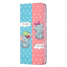 Beskyttelse Deksel Til iPhone 14 Pro Max Folio Deksel Elefanter
