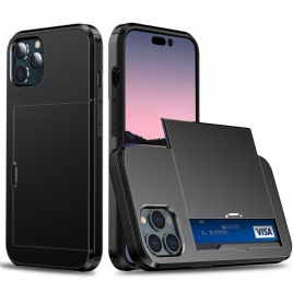 Deksel Til iPhone 14 Pro Max To Kortholdere Med Glidelås
