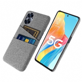 Deksel Til Realme C55 Kortholder I Dobbel Stoff