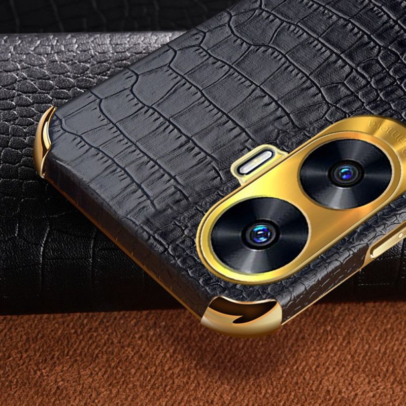 Deksel Til Realme C55 Krokodilletekstur Med Ringholder