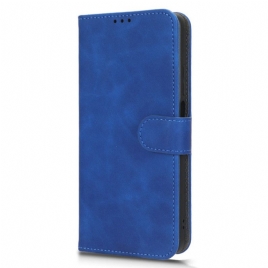 Folio Deksel Realme C55 Semsket Skinn Med Stropp