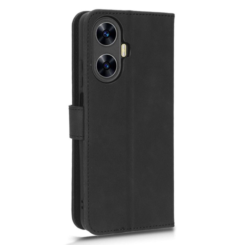 Folio Deksel Realme C55 Semsket Skinn Med Stropp